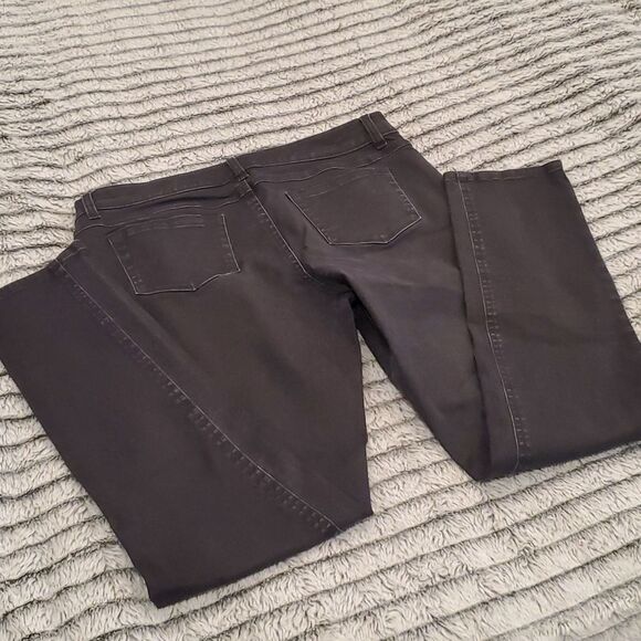 Ecru grayish black "morrison leather look jeans" size 10 - Picture 5 of 8